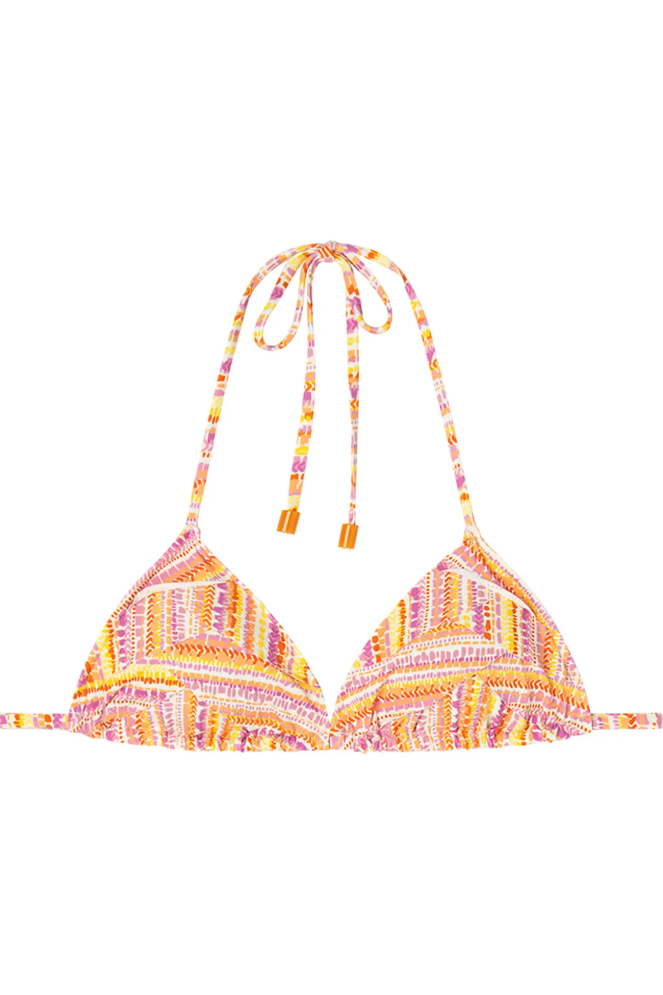 Top bikini triangular patchwork lurex