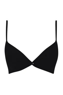 Top bikini triangular push up negro