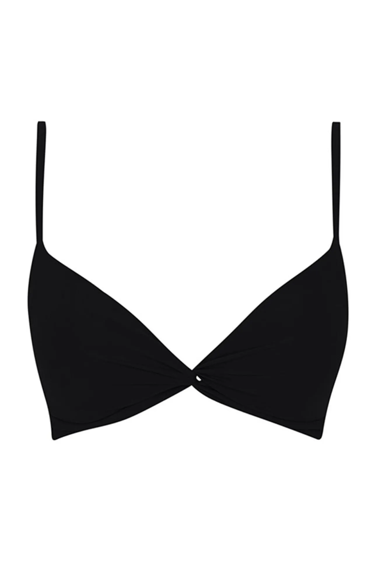 Top bikini triangular push up negro