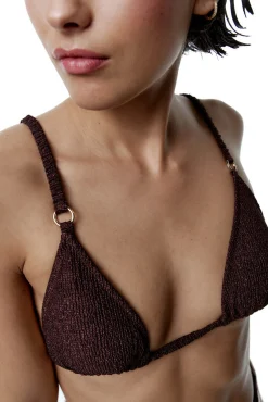 Top bikini triangular Radiance marrón