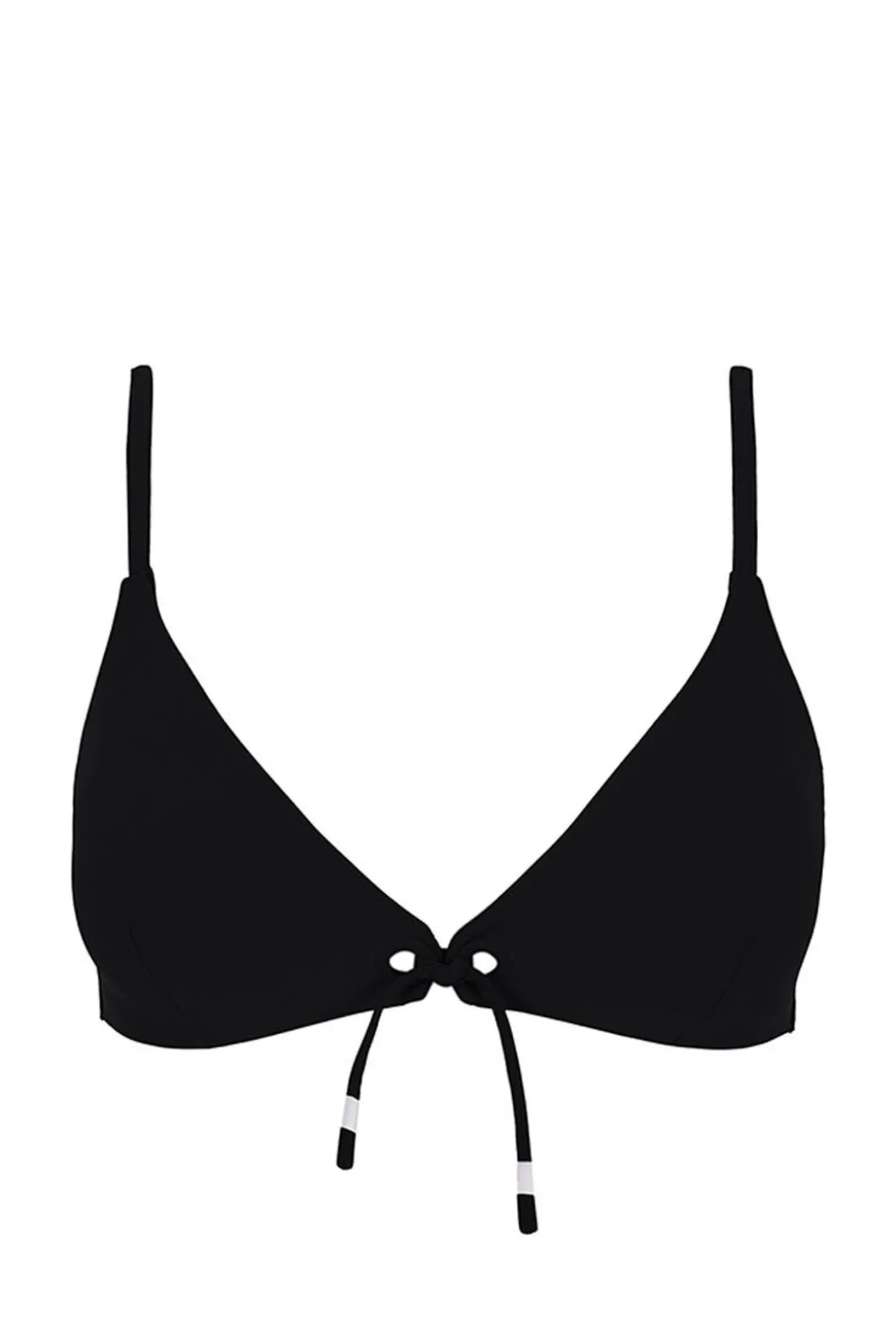 Top bikini triangular sin aro negro