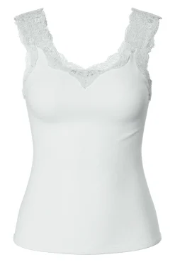 Top con detalle de encaje