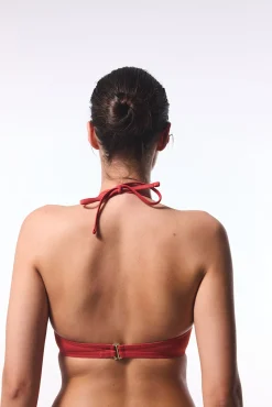 Top de bikini bandeau marrón