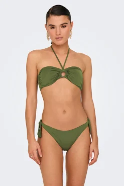 Top de bikini bandeau verde