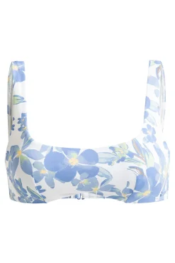 Top de bikini con aro print flores