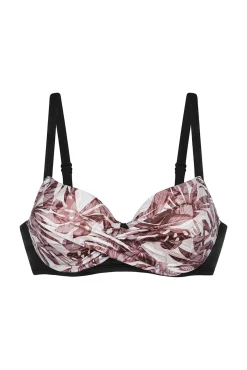 Top de bikini estampado