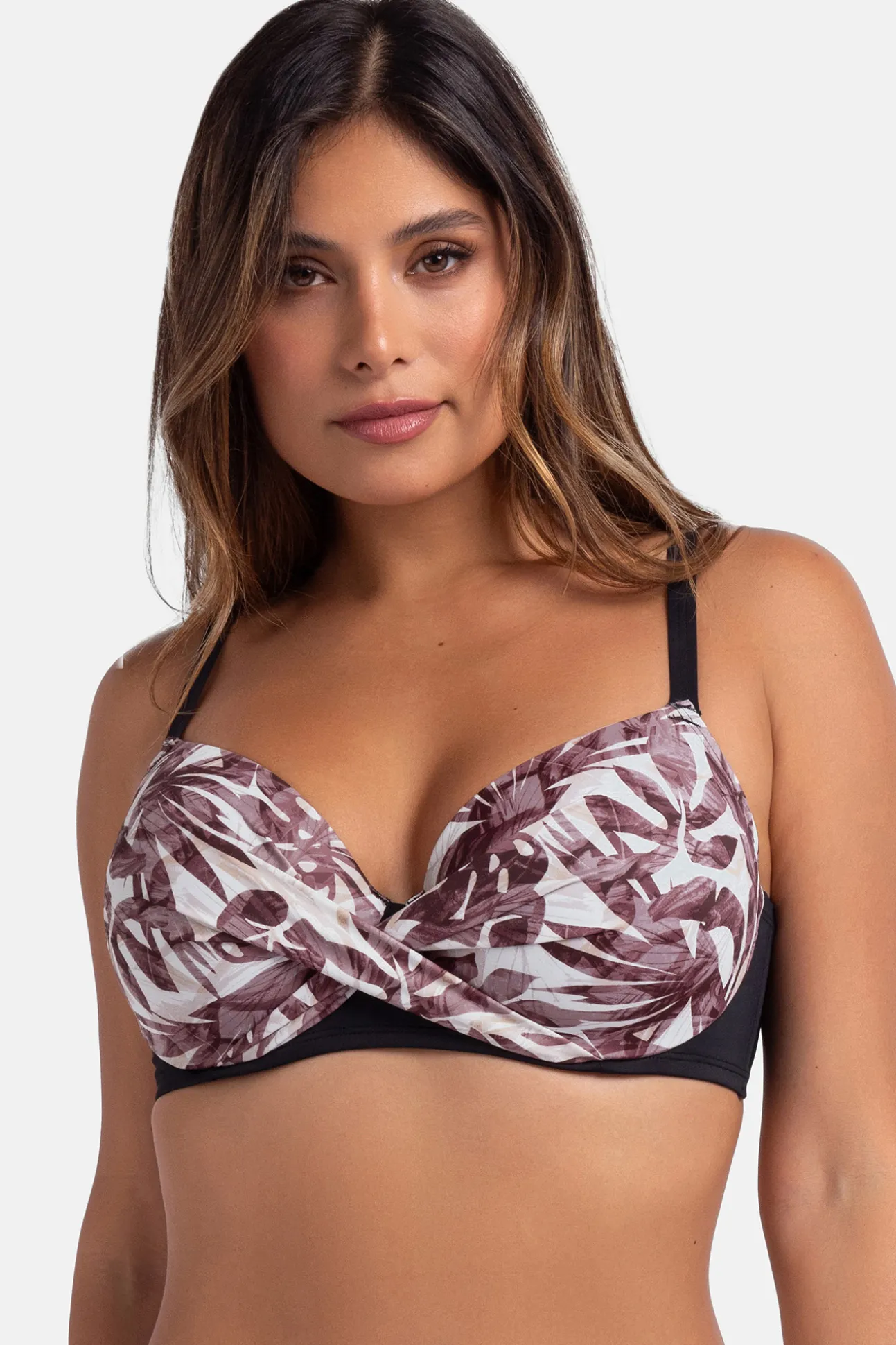 Top de bikini estampado