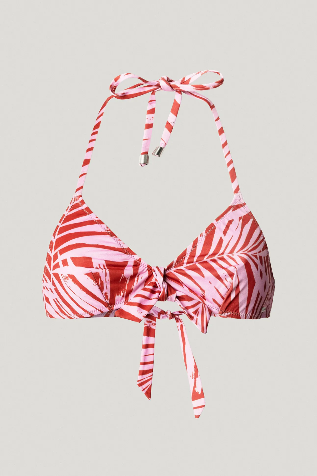 Top de bikini estampado palmeras