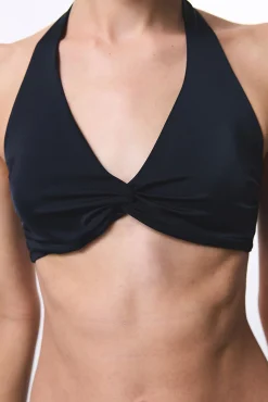 Top de bikini halter negro