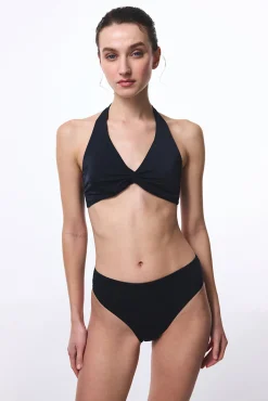 Top de bikini halter negro