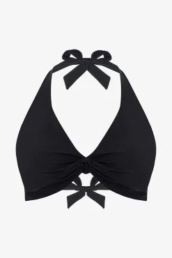 Top de bikini halter negro