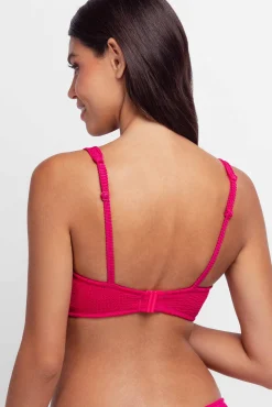 Top de bikini rosa