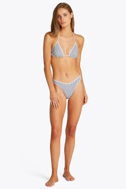 Top de bikini triangular rayas