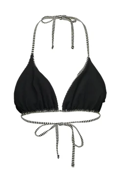 Top de bikini triangular lurex rayas