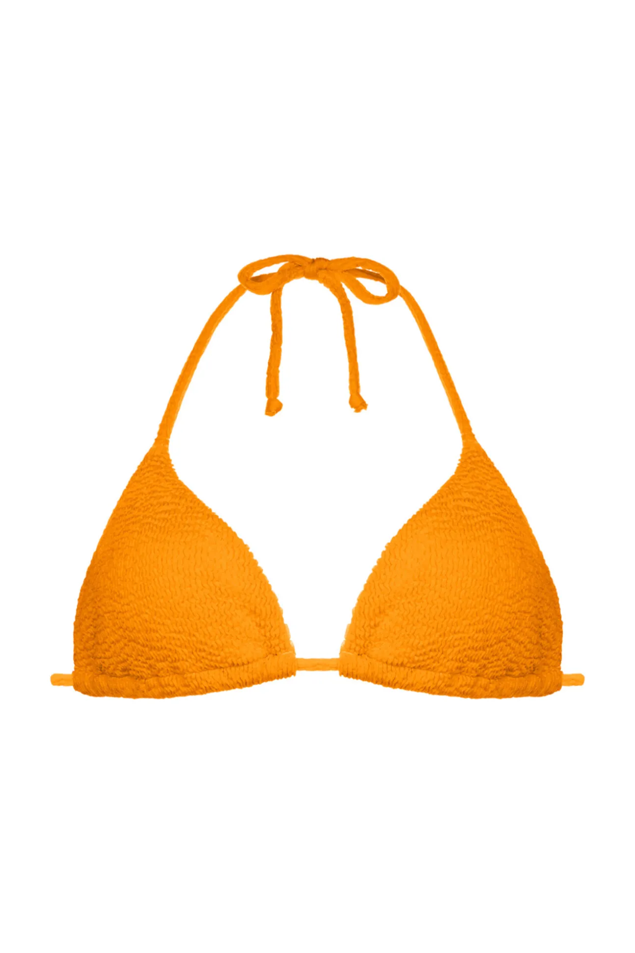 Top de bikini triangular naranja