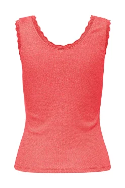 Top de lurex cuello redondo escotado