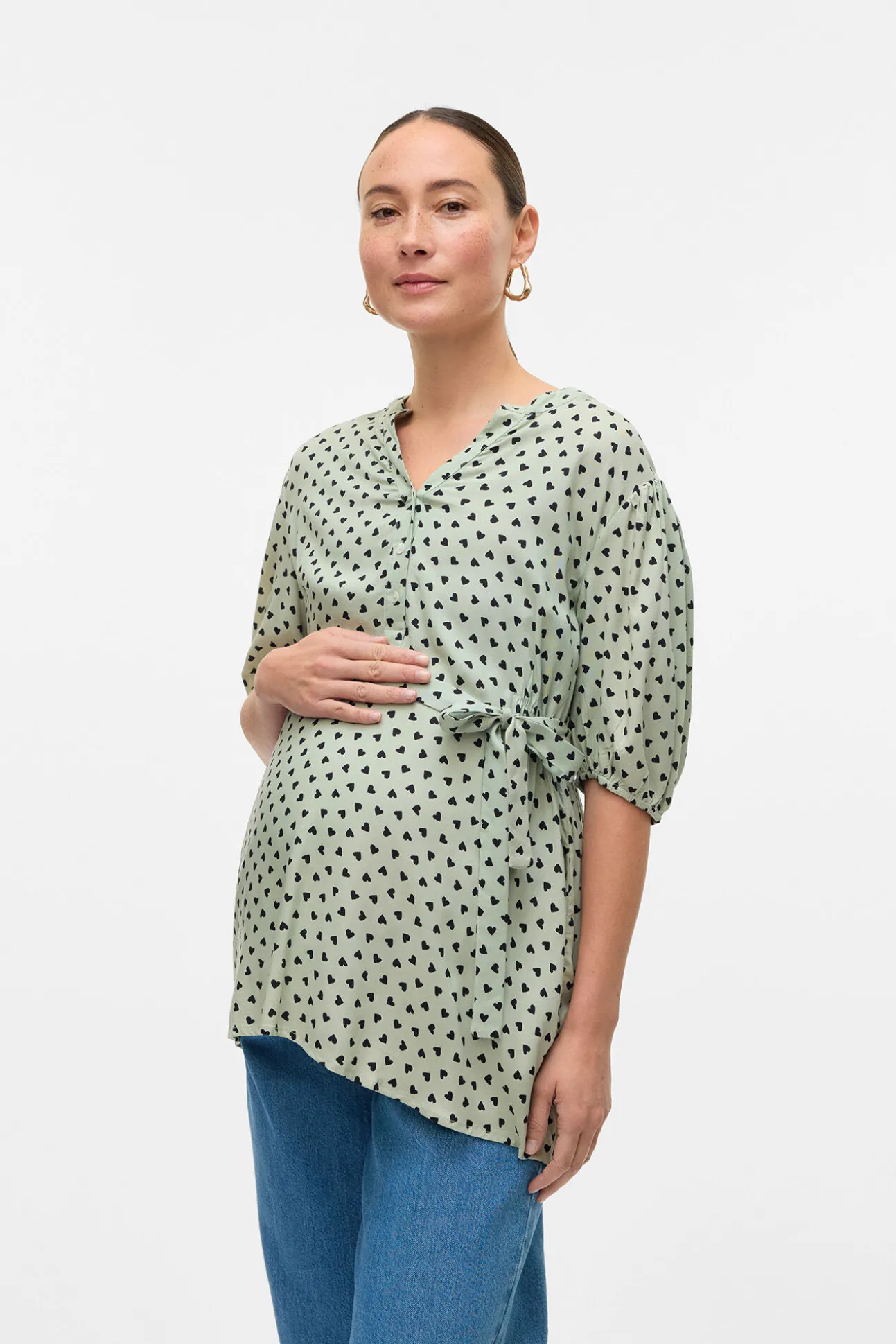 Top de manga corta maternity y lactancia