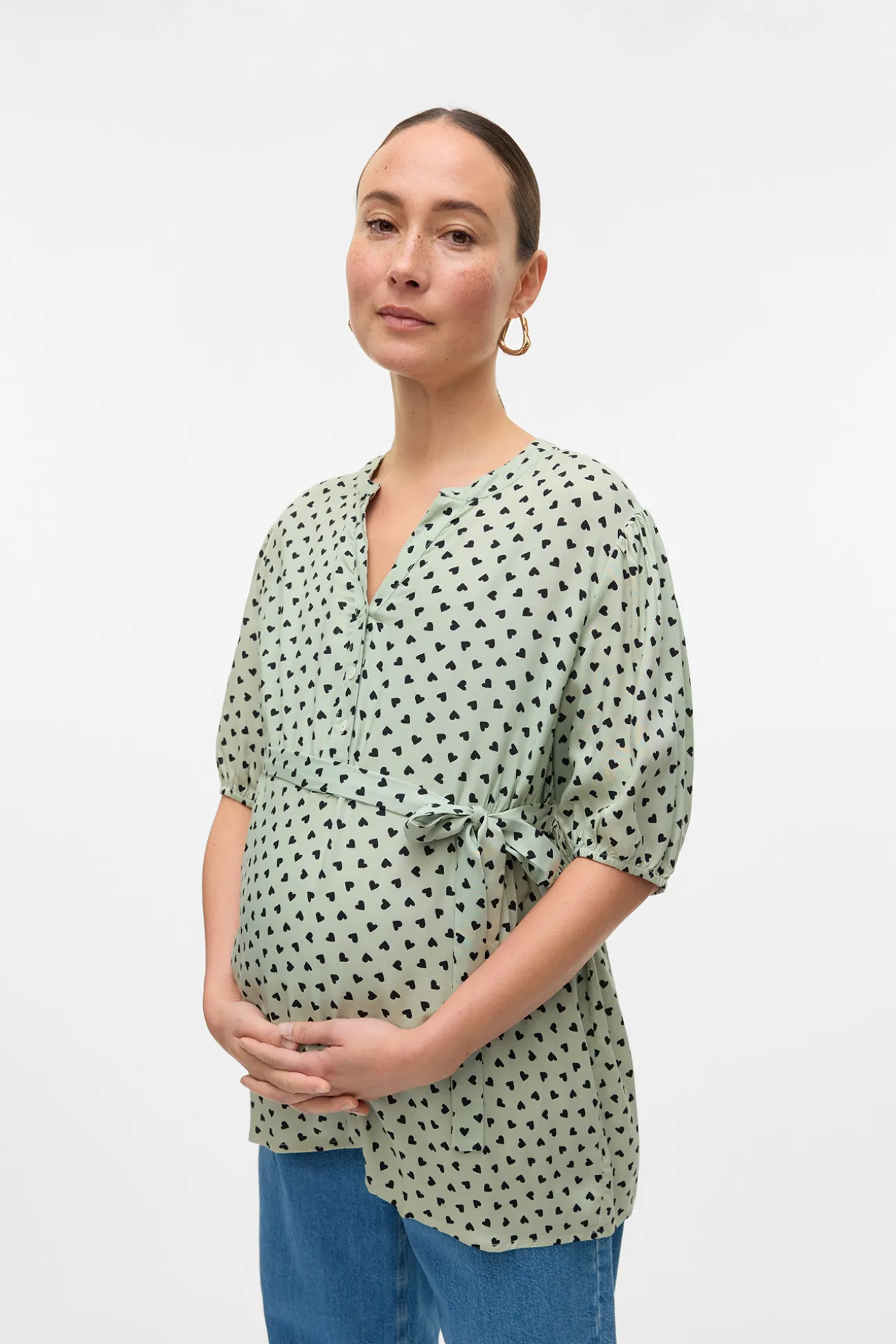 Top de manga corta maternity y lactancia