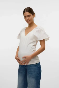 Top de manga corta maternity