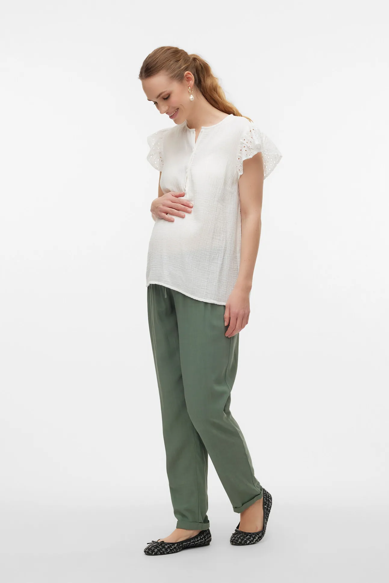 Top de manga corta maternity y lactancia
