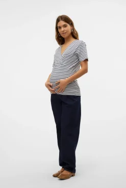 Top de punto maternity lactancia