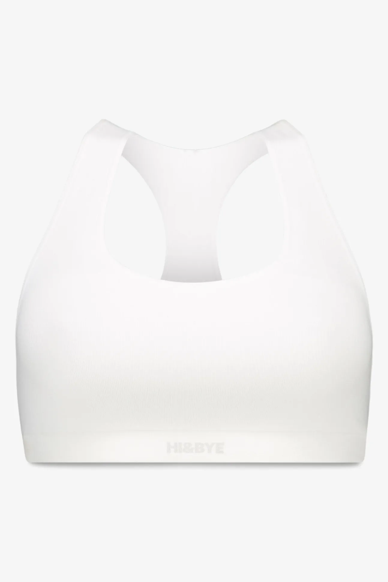 Top deportivo seamless canalé blanco