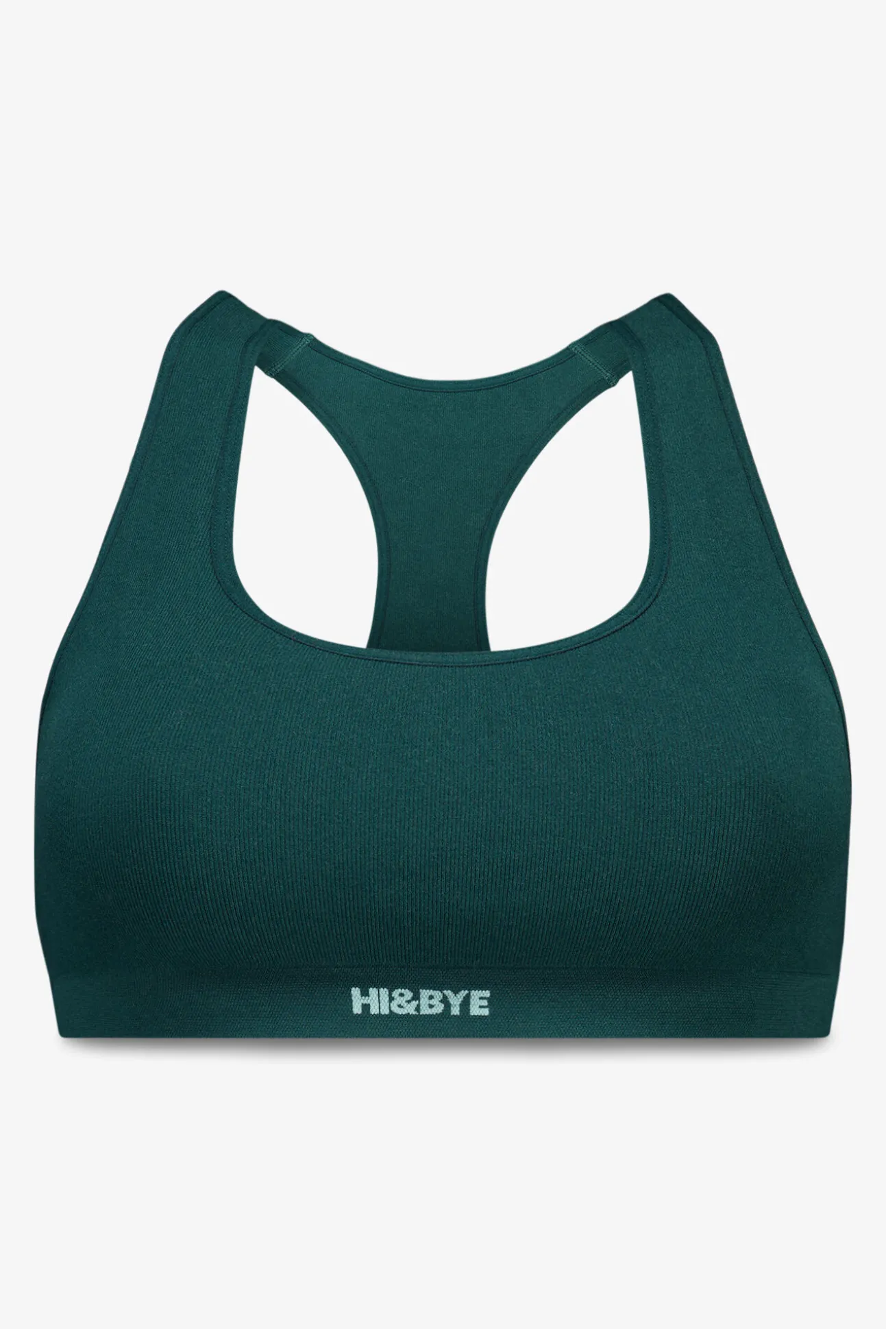 Top deportivo seamless canalé verde oscuro