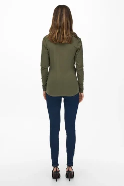 Top manga larga maternity