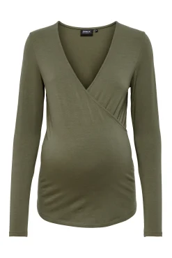 Top manga larga maternity