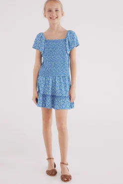Top volantes estampado niña