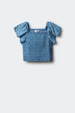 Top volantes estampado niña