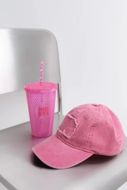 Vaso plástico cañita integrada vino