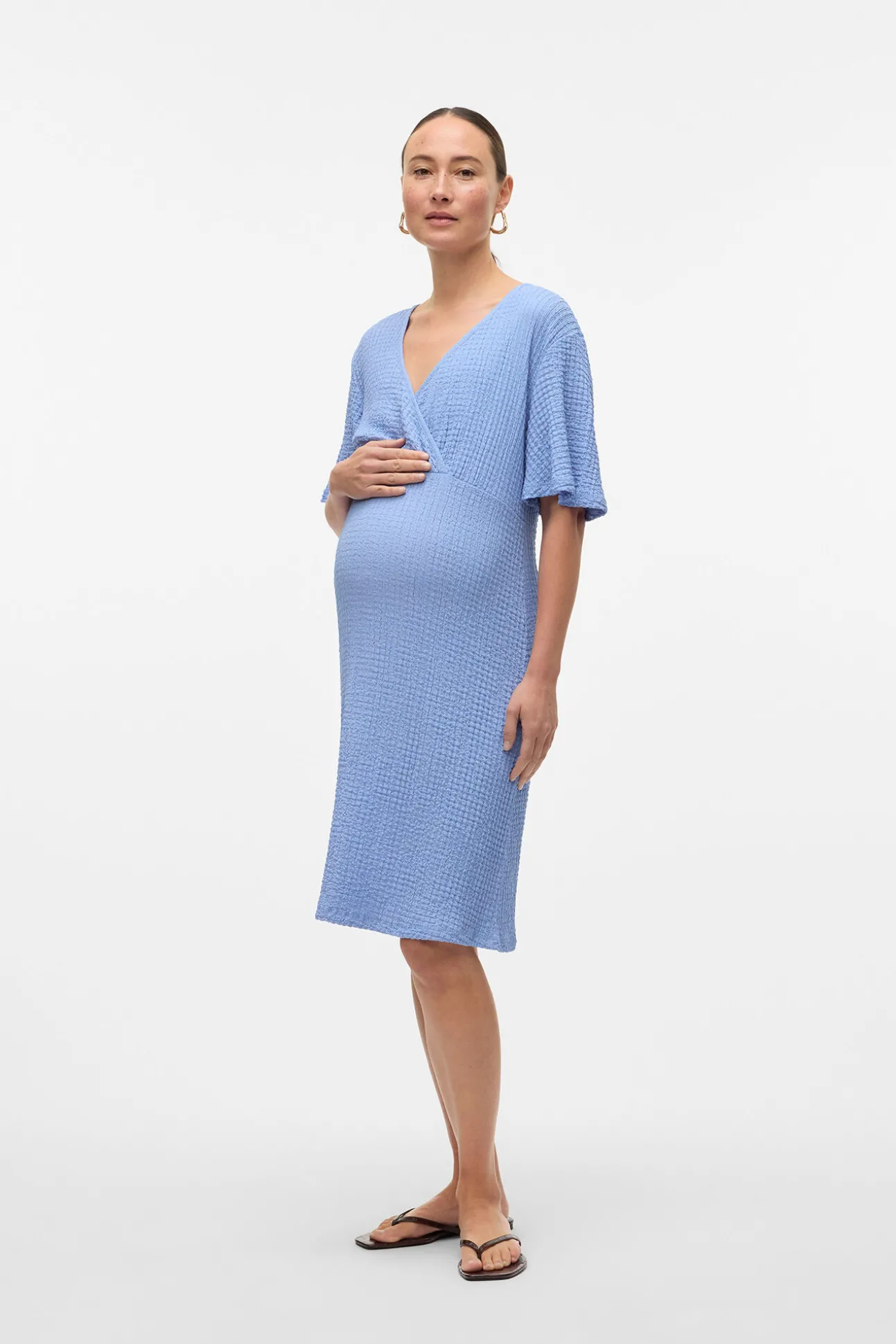 Vestido corto de manga corta maternity y lactancia