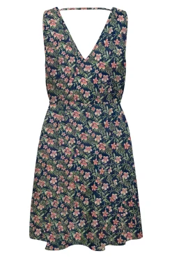 Vestido corto de tirantes anchos