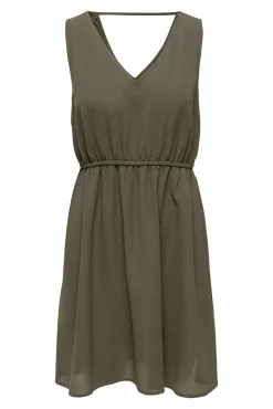 Vestido corto de tirantes anchos