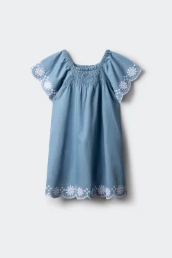 Vestido corto denim niña