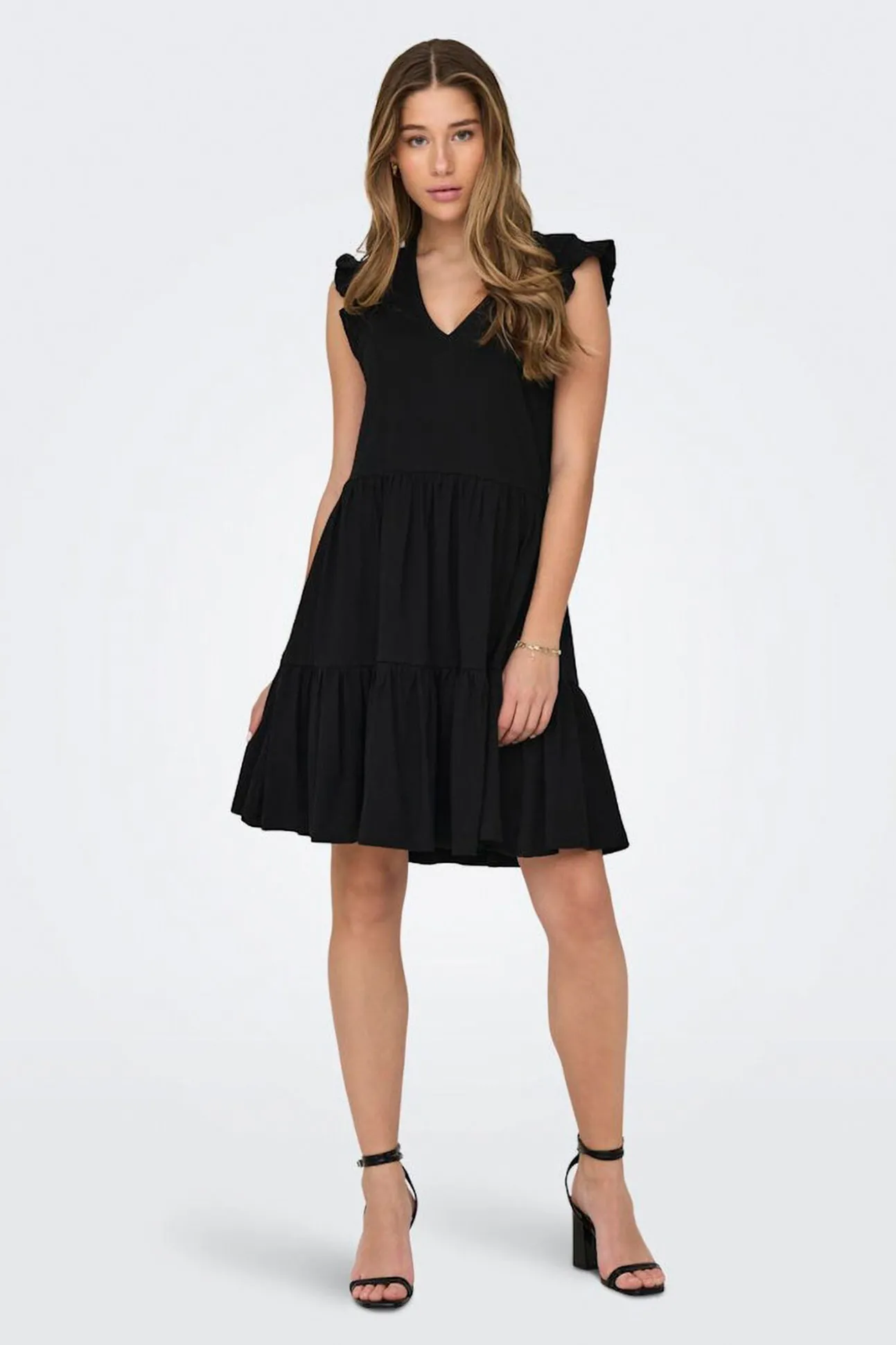 Vestido corto manga corta