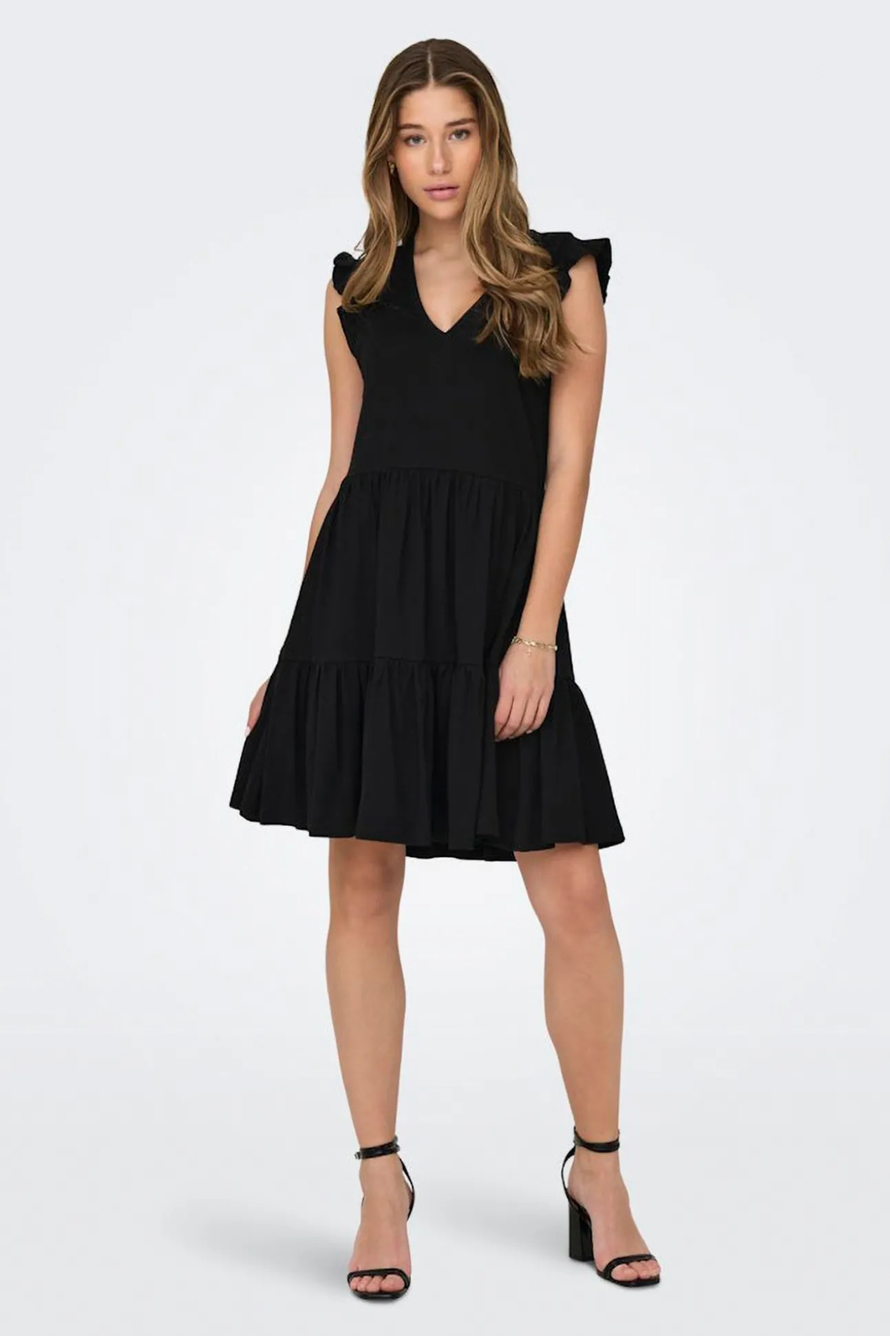 Vestido corto manga corta