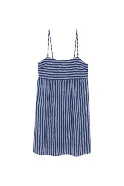Vestido corto rayas azul