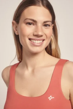 Vestido corto tirantes coral