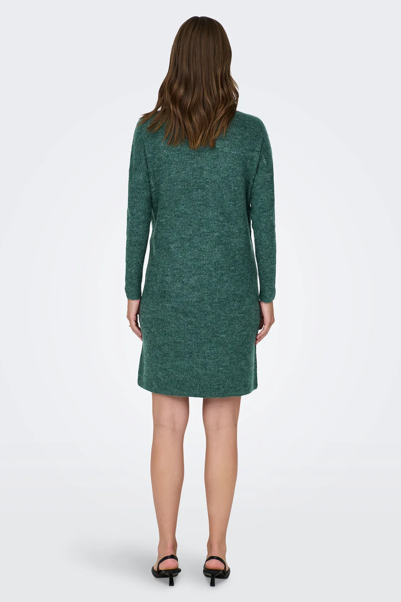 Vestido de punto corto cuello vuelto premamá