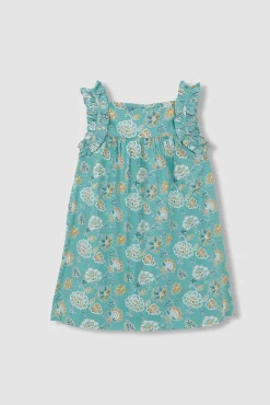 Vestido estampado flores azul claro