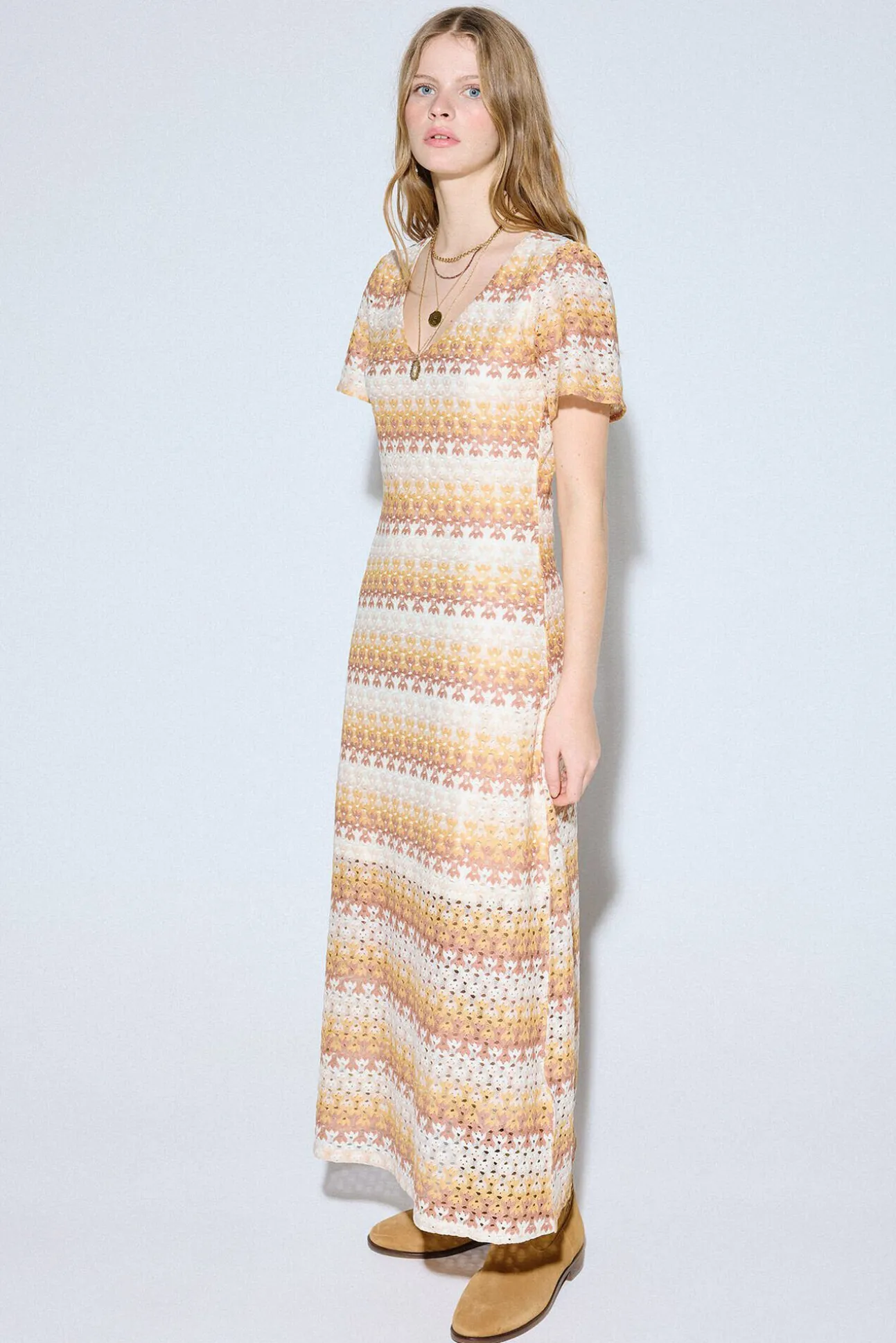 Vestido estructura multicolor