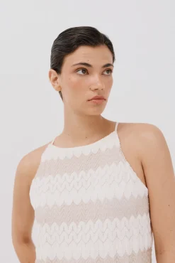 Vestido halter estructura