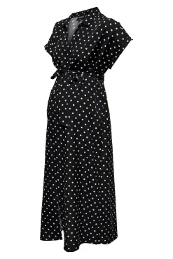 Vestido largo camisero maternity