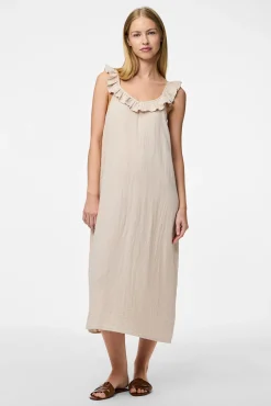 Vestido largo de algodón