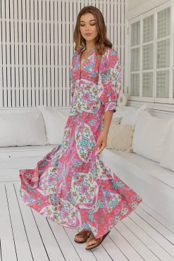 Vestido largo estampado Delmar