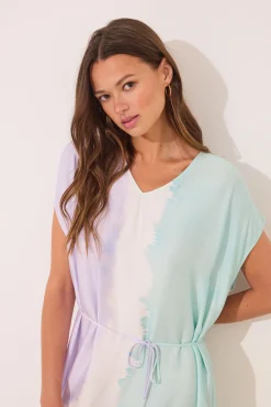 Vestido largo tie-dye viscosa