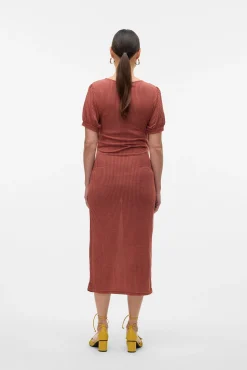 Vestido midi de punto fino maternity