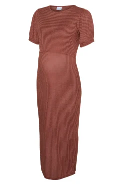 Vestido midi de punto fino maternity